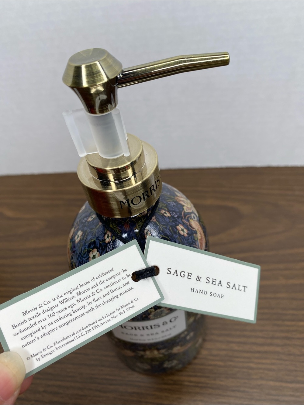 Morris & Co Strawberry Thief Hand Wash Sage & Sea Salt 16oz NWT - Picture 2 of 10